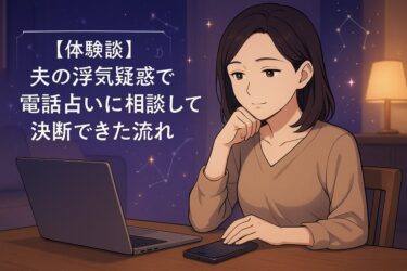 【体験談】夫の浮気疑惑で電話占いに相談して決断できた流れと離婚か再構築かの選び方