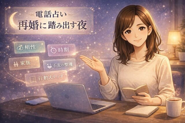 再婚に踏み出す夜｜電話占い相談で相性と時期を見極める完全ガイド【子連れ再婚の不安と実践ステップ付き】