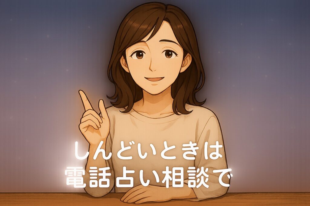 家庭内別居でしんどいときに電話占い相談で状況整理と再構築の可能性をやさしく案内する早川かなえのイラスト