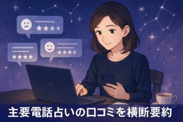 主要電話占いの口コミを横断要約｜良い悪い傾向と注意点を編集部検証【料金不満と的中率の現実】
