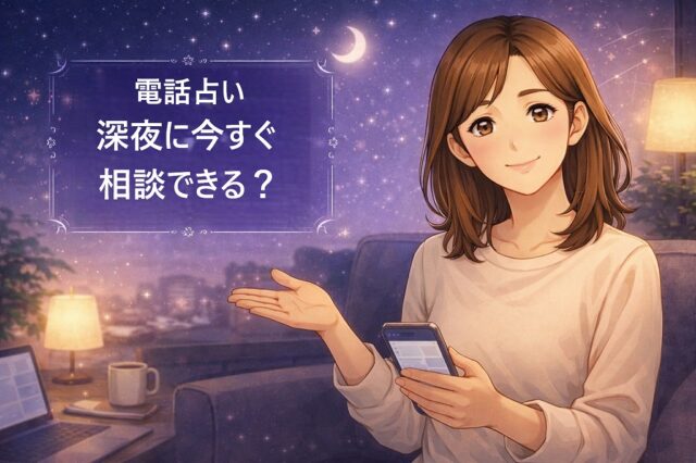 深夜に今すぐ相談できる電話占いはどこが安心？24時間対応の電話占いサービスを待機状況チャットメールで徹底比較