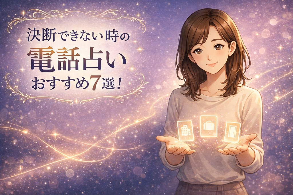 決断できない時に電話占いで転職や離婚や引っ越しの選択肢を整理して背中を押す早川かなえのイラスト