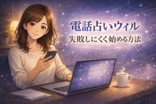 電話占いウィルの初回10分無料や優先予約の仕組みを確認しながら安心して始め方を考える早川かなえのイラスト
