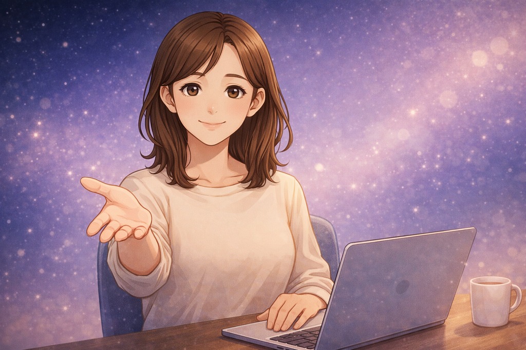 電話占いウィルは初回10分無料と優先予約で試しやすいことをやさしく解説する早川かなえのイラスト