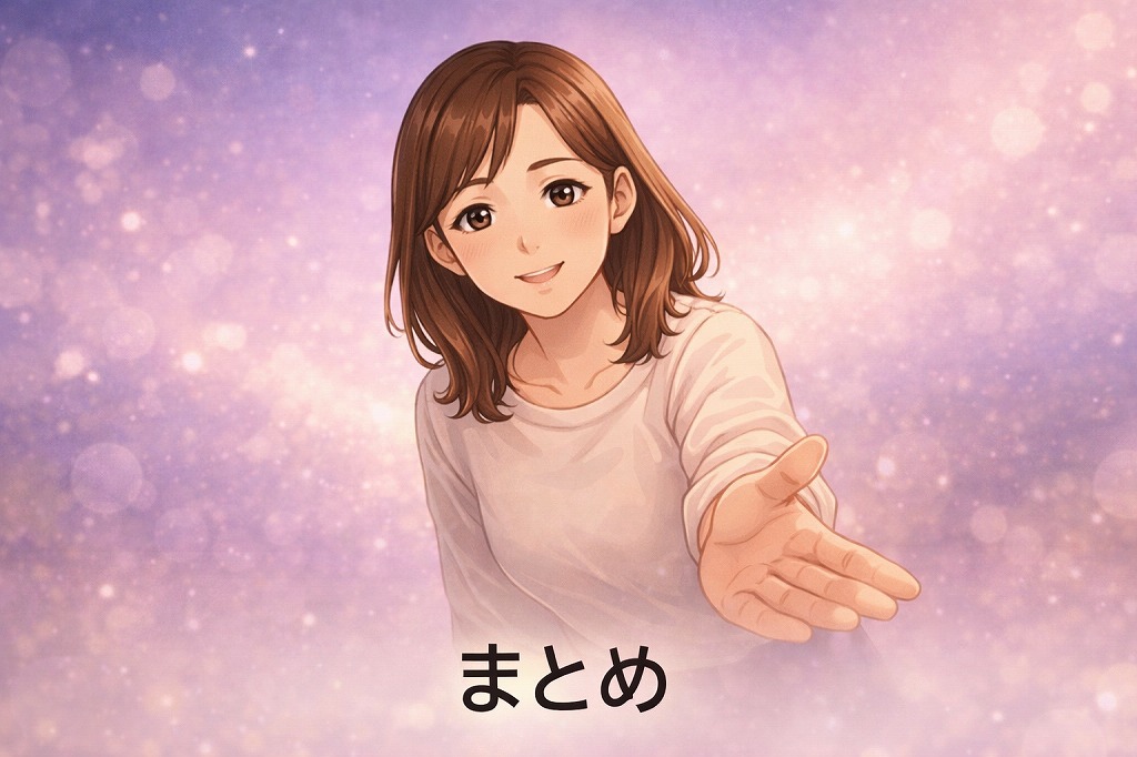 電話占いウィルを安心して試せるとやさしく背中を押す早川かなえのイラスト