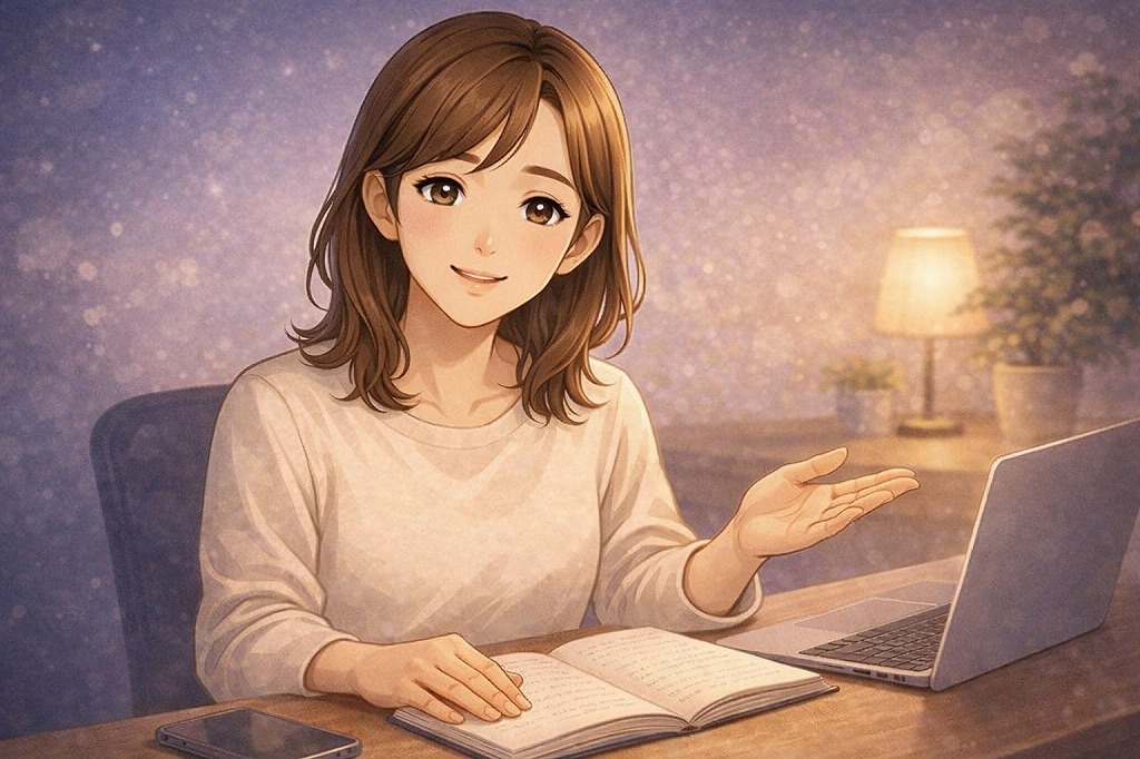 電話占いの請求がおかしいと感じたときに明細と利用条件の確認方法を落ち着いて案内する早川かなえの解説イラスト