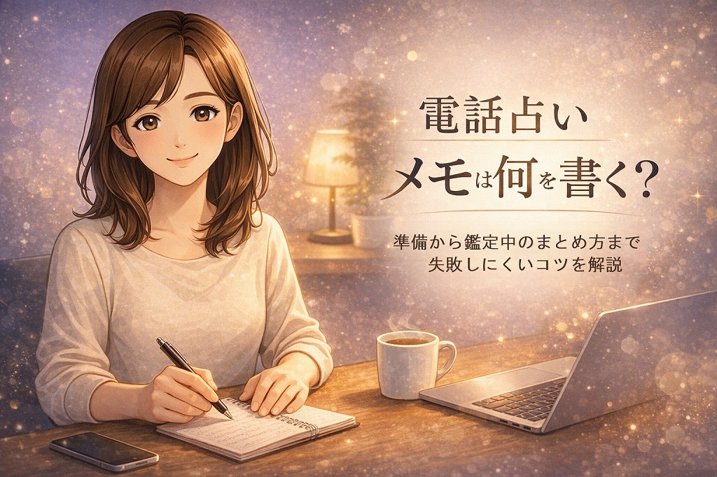 電話占いの相談前メモの書き方と鑑定中の整理方法を解説する早川かなえのやさしいイメージ画像