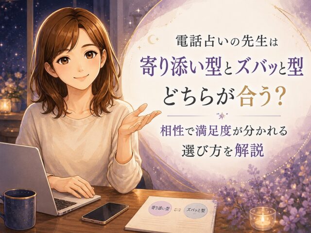 電話占いの先生は寄り添い型とズバッと型どちらが合う？相性で満足度が分かれる選び方を解説