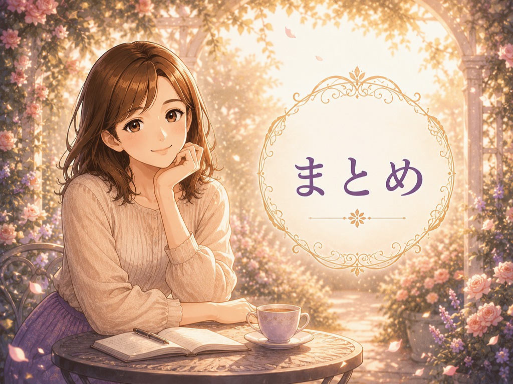 電話占いへの不安を整理し安心して判断できるよう読者を見送る早川かなえのアニメ風イラスト