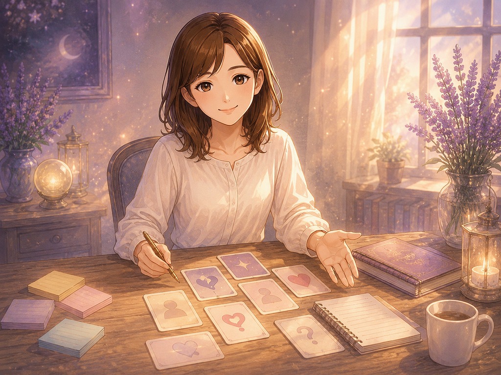 電話占いのセカンドオピニオンで依存を防ぐ質問設計を早川かなえが解説するアニメ風イラスト
