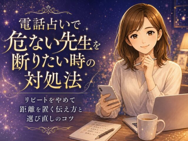 電話占いで危ない先生を断りたい時の対処法｜リピートをやめて距離を置く伝え方と選び直しのコツ
