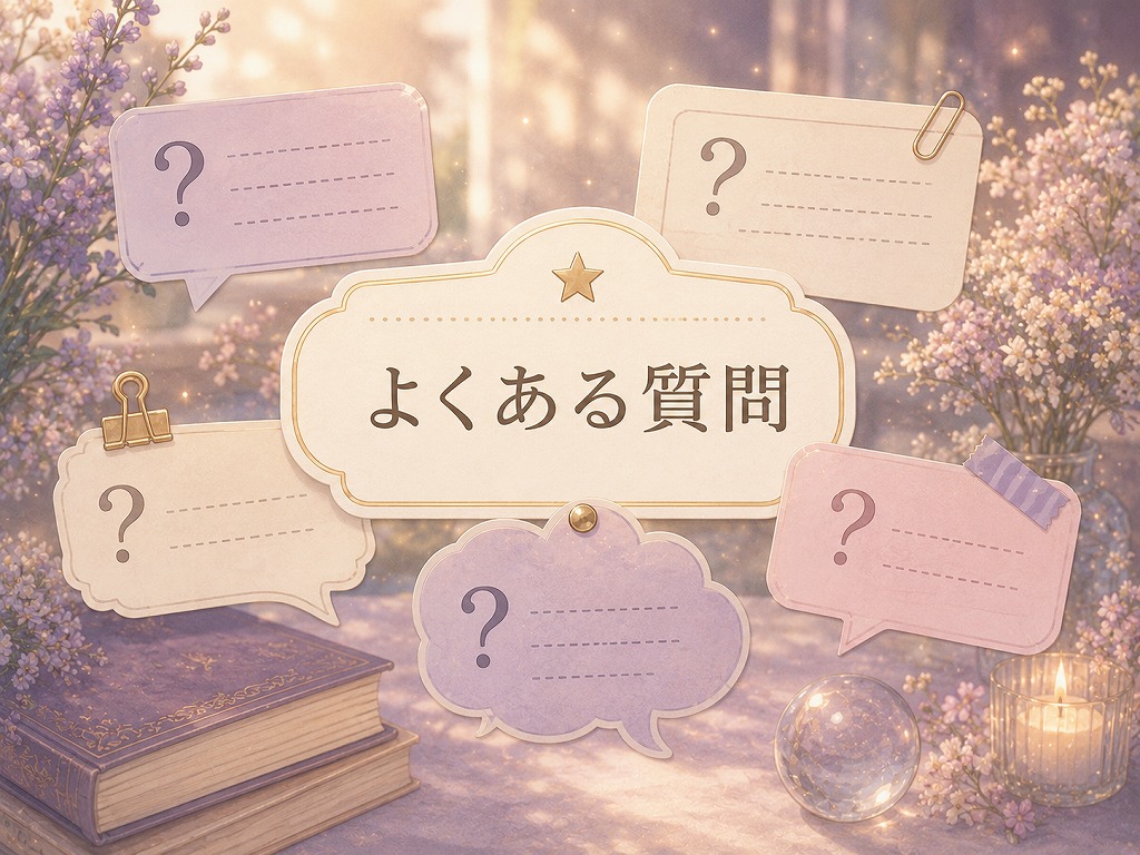 電話占いの先払いに関するよくある質問を整理したFAQイメージイラスト