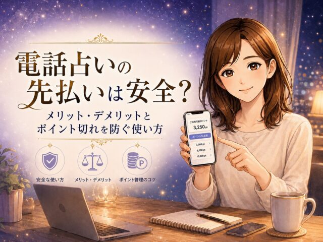 電話占いの先払いは安全？メリット・デメリットとポイント切れを防ぐ使い方