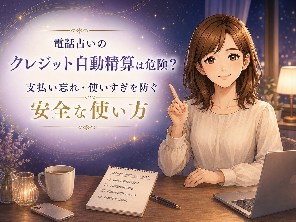 電話占いのクレジット自動精算は危険?支払い忘れ・使いすぎを防ぐ安全な使い方