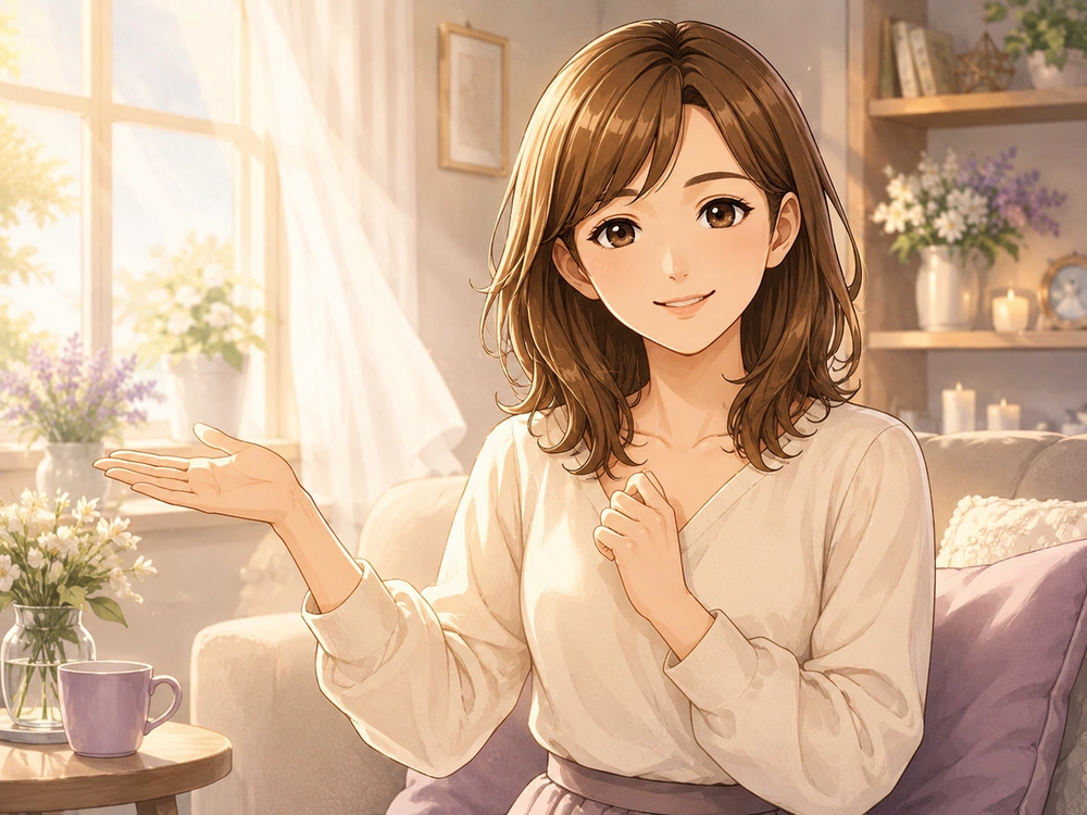 早川かなえがヴェルニの初回特典は4,000円無料ポイントから試す方法を案内するアニメ風イラスト