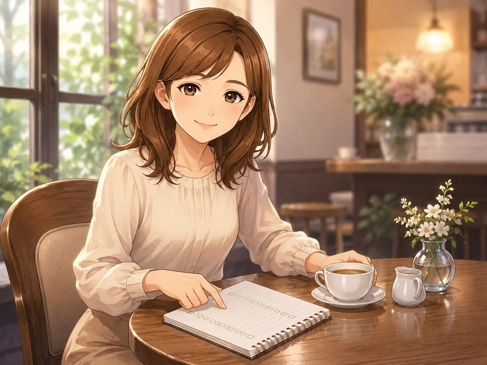 早川かなえがヴェルニの料金や支払い方法を確認するポイントを案内するアニメ風イラスト