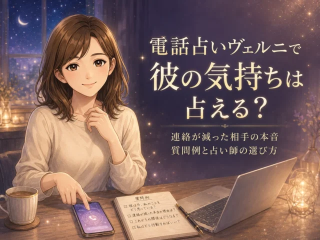 電話占いヴェルニで彼の気持ちは占える？連絡が減った相手の本音・質問例と占い師の選び方【恋愛相談】