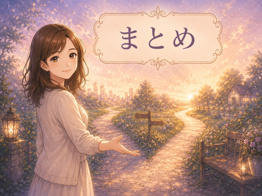 早川かなえが夫の気持ちと自分の選択肢を整理しながら夫婦問題の今後を考える読者を見守るまとめイメージ画像