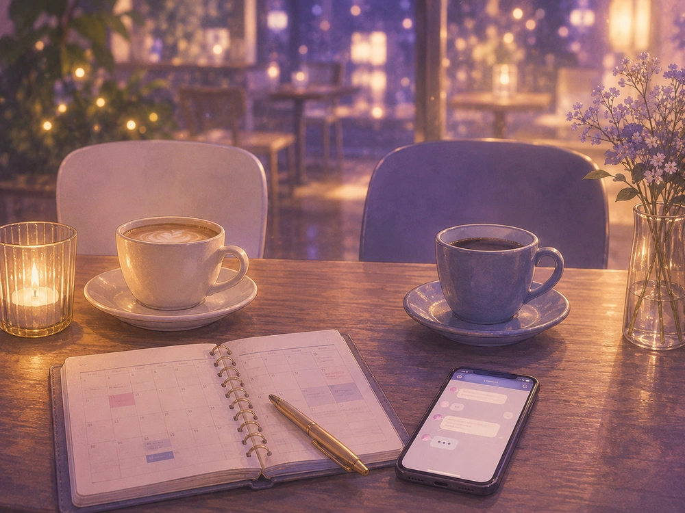 親しい時間はあるものの交際の合意がなく、付き合っているかわからない曖昧な関係のイメージ