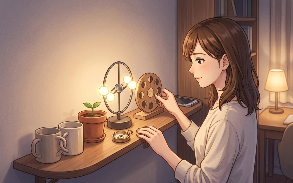 友達以上恋人未満について電話占いで相談する前に、質問と出来事を整理する早川かなえのイラスト