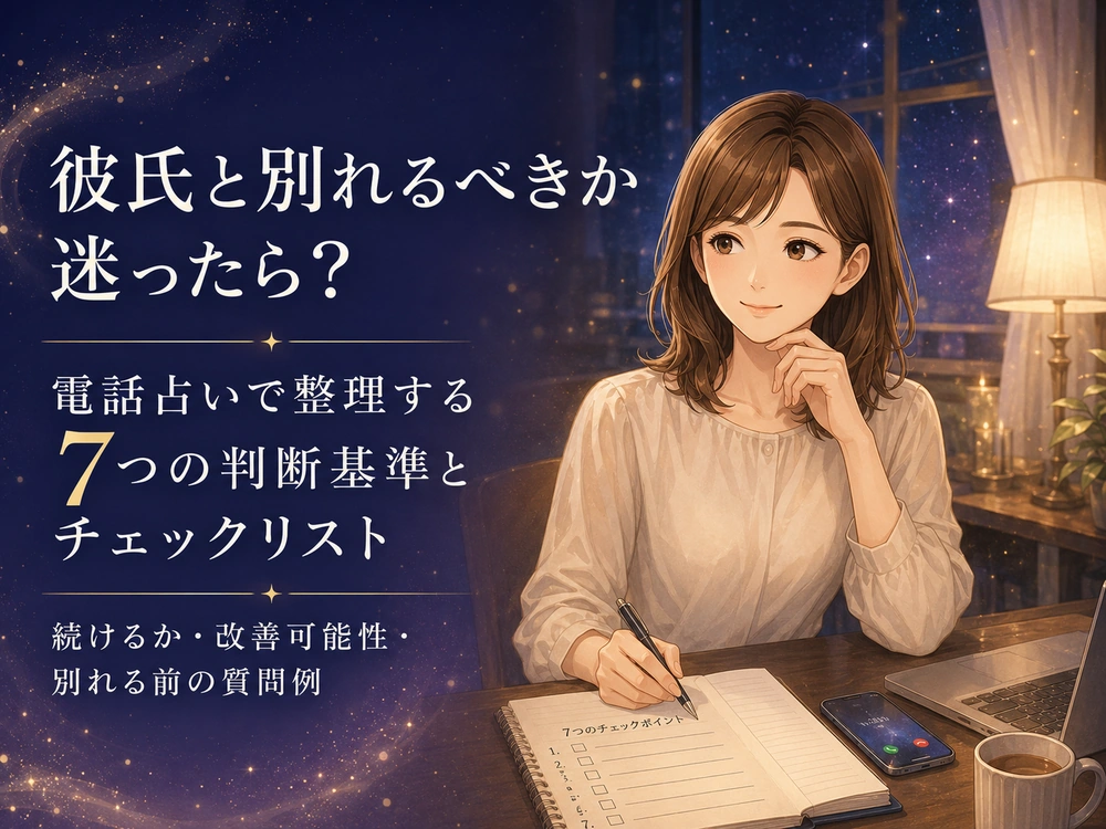 彼氏と別れるべきか迷ったら?電話占いで整理する7つの判断基準とチェックリスト|続けるか・改善可能性・別れる前の質問例