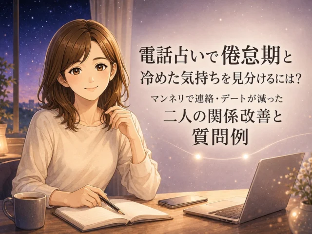 電話占いで倦怠期と冷めた気持ちを見分けるには？マンネリで連絡・デートが減った二人の関係改善と質問例