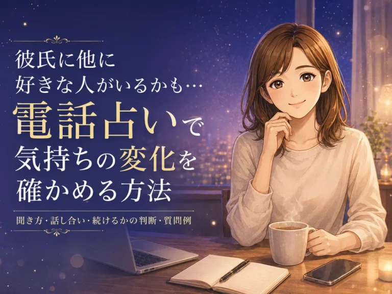 彼氏に他に好きな人がいるか不安なときに電話占いで気持ちの変化を整理して確かめるイメージ