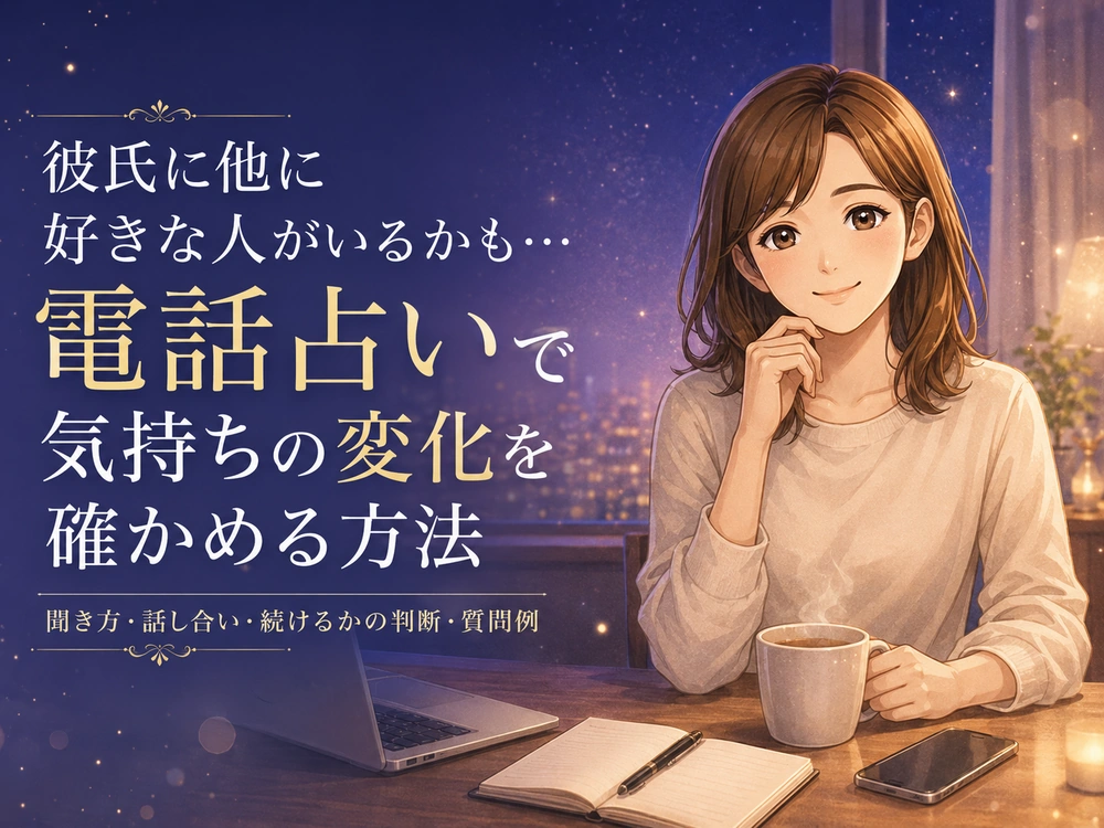 彼氏に他に好きな人がいるか不安なときに電話占いで気持ちの変化を整理して確かめるイメージ