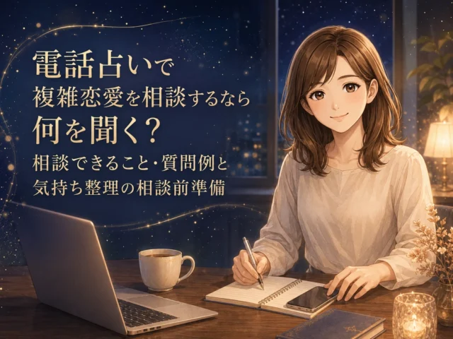 電話占いで複雑恋愛を相談するなら何を聞く？相談できること・質問例と気持ち整理の相談前準備