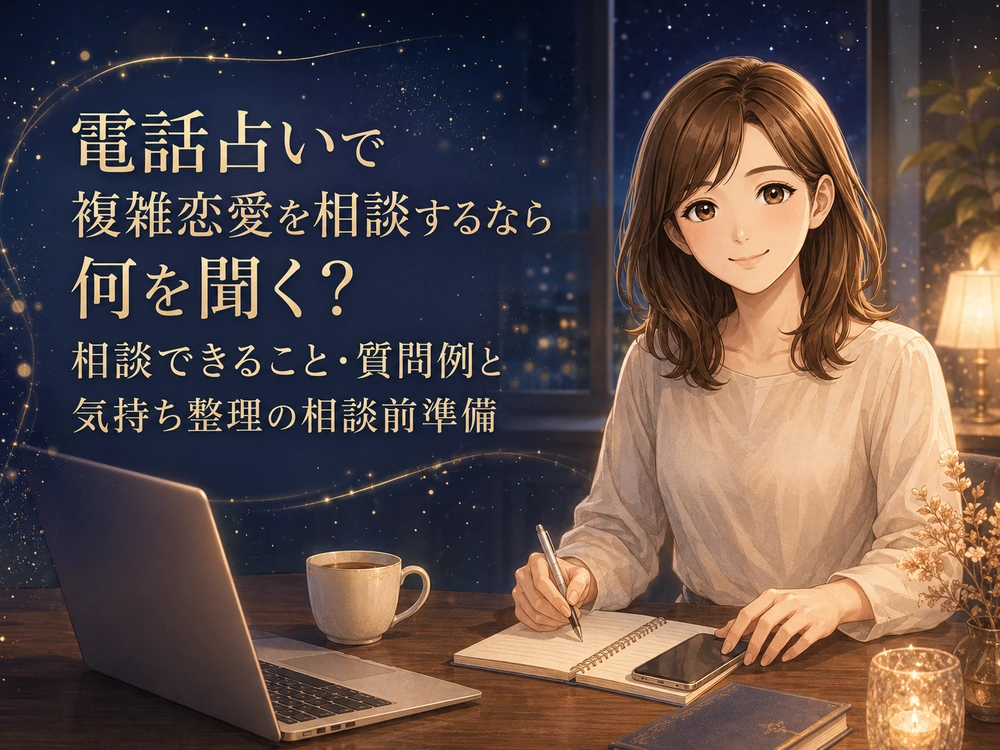 電話占いで複雑恋愛を相談するなら何を聞く?相談できること・質問例と気持ち整理の相談前準備