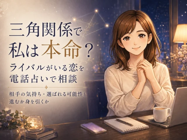三角関係で私は本命？ライバルがいる恋を電話占いで相談｜相手の気持ち・選ばれる可能性と進むか身を引くか
