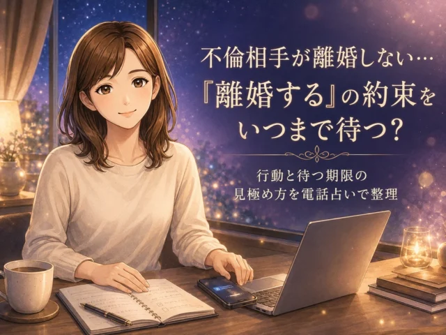 不倫相手が離婚しない…「離婚する」の約束をいつまで待つ？行動と待つ期限の見極め方を電話占いで整理