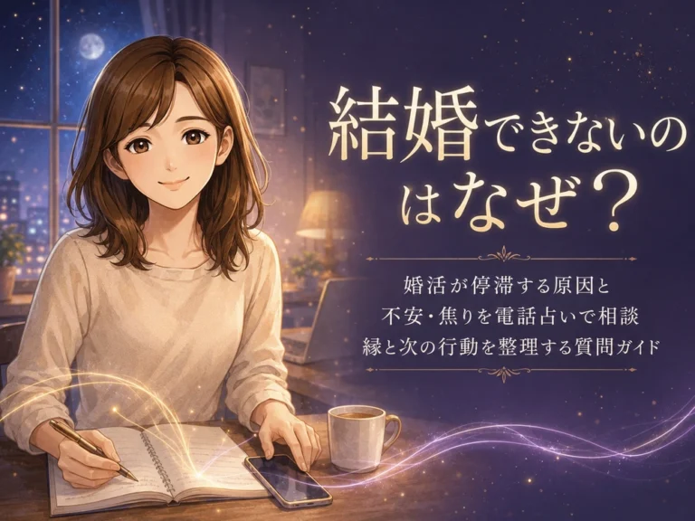 結婚できない不安や婚活の停滞を電話占いで相談し縁と次の行動を整理する早川かなえ