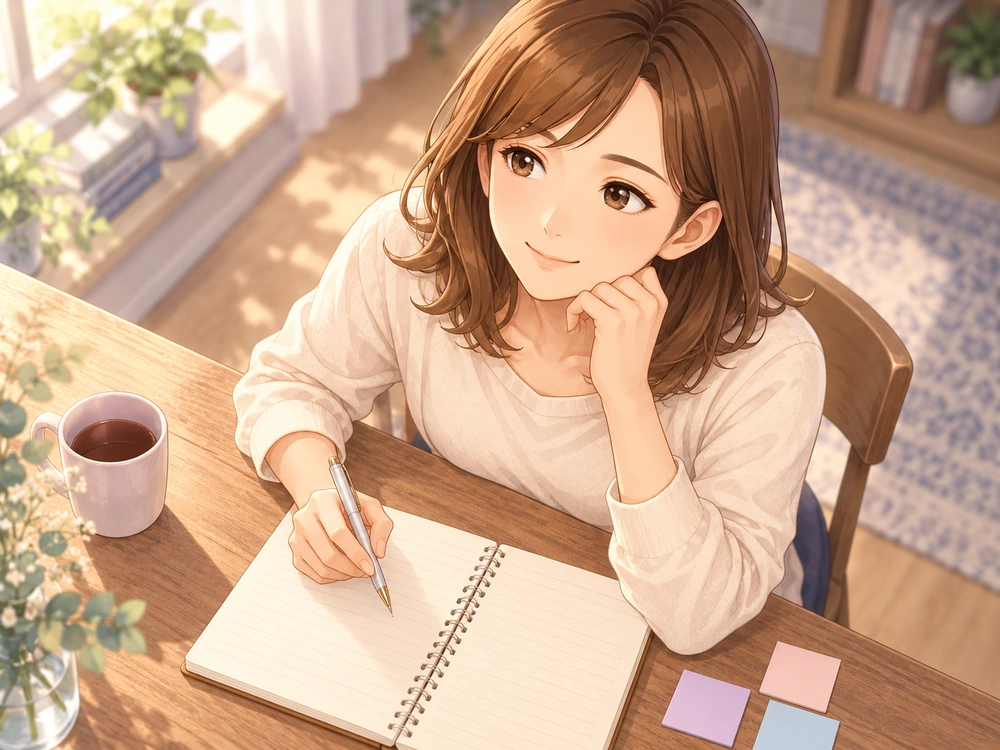離婚の意思と主な理由と今後の希望を短いメモに整理する早川かなえ