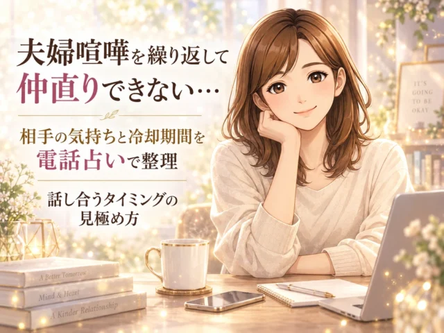 夫婦喧嘩を繰り返して仲直りできない…相手の気持ちと冷却期間を電話占いで整理｜話し合うタイミングの見極め方