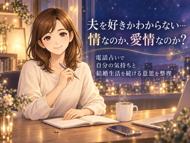夫を好きかわからない…情なのか愛情なのか？電話占いで自分の気持ちと結婚生活を続ける意思を整理