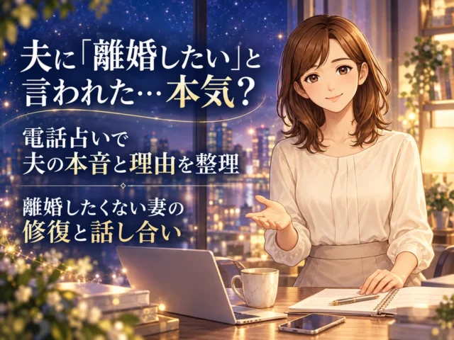 夫に「離婚したい」と言われた…本気？電話占いで夫の本音と理由を整理｜離婚したくない妻の修復と話し合い