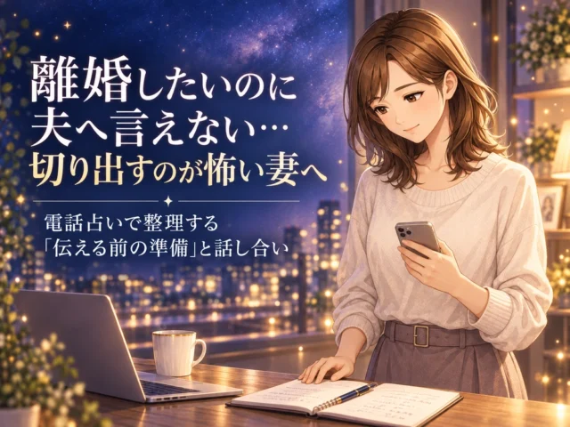離婚したいのに夫へ言えない…切り出すのが怖い妻へ｜電話占いで整理する「伝える前の準備」と話し合い