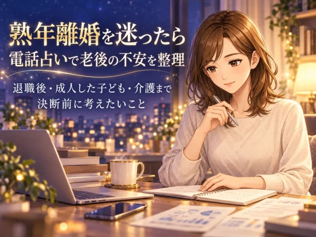 熟年離婚を迷ったら｜電話占いで老後の不安を整理｜退職後・成人した子ども・介護まで決断前に考えたいこと