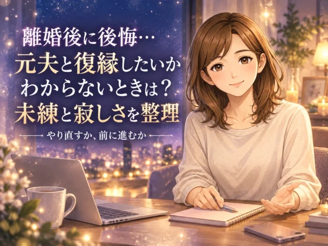 離婚後に後悔…元夫と復縁したいかわからないときは？電話占いで未練と寂しさを整理｜やり直すか前に進むか