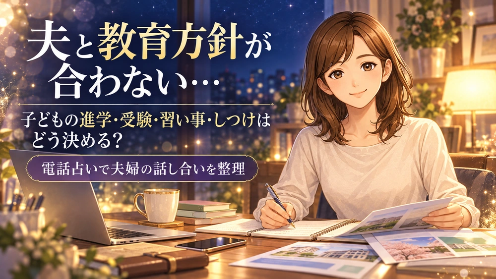 夫と教育方針が合わない悩みを整理しながら子どもの進学・受験・習い事・しつけについて考える早川かなえ