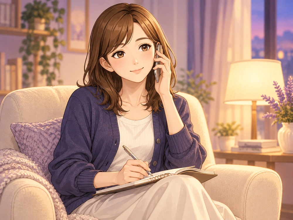 電話相談で気持ちと質問を整理し、夫との次の話し合いに備える早川かなえ