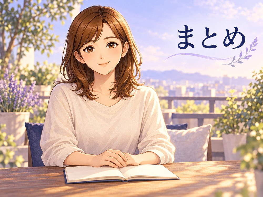 早川かなえが読者に穏やかに向き合い、自分で納得できる未来を選ぶための考えをまとめる様子