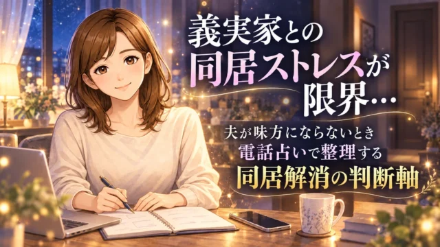 義実家との同居ストレスが限界…夫が味方にならないとき電話占いで整理する同居解消の判断軸