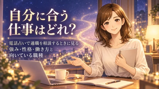 自分に合う仕事はどれ？電話占いで適職を相談するときに見る強み・性格・働き方と向いている職種