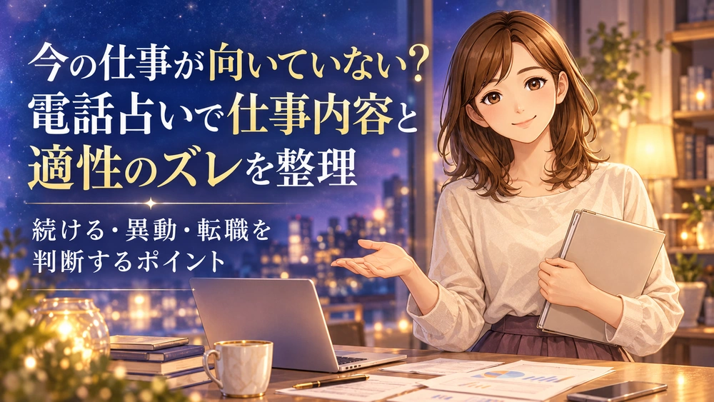 今の仕事が向いていない?電話占いで仕事内容と適性のズレを整理|続ける・異動・転職を判断するポイント