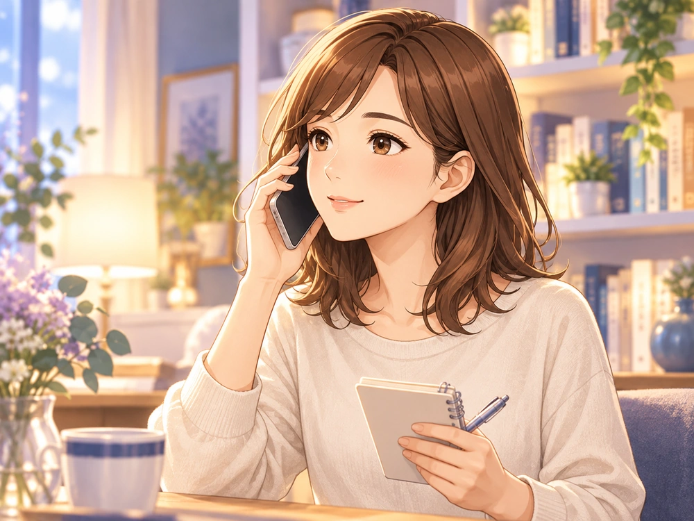 電話占いの助言を、自分の経験と照らし合わせるヒントとして受け止める早川かなえ