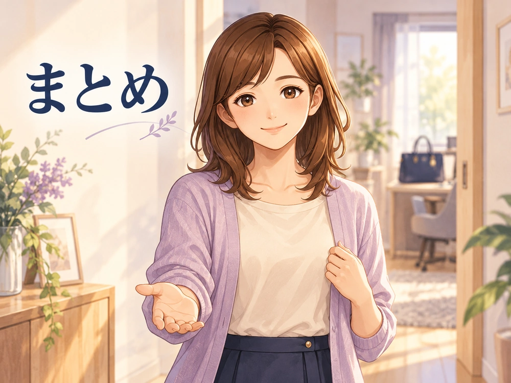 早川かなえが穏やかに語りかけ、仕事の条件と家族の希望を確かめて転勤判断の一歩を踏み出すよう促す。