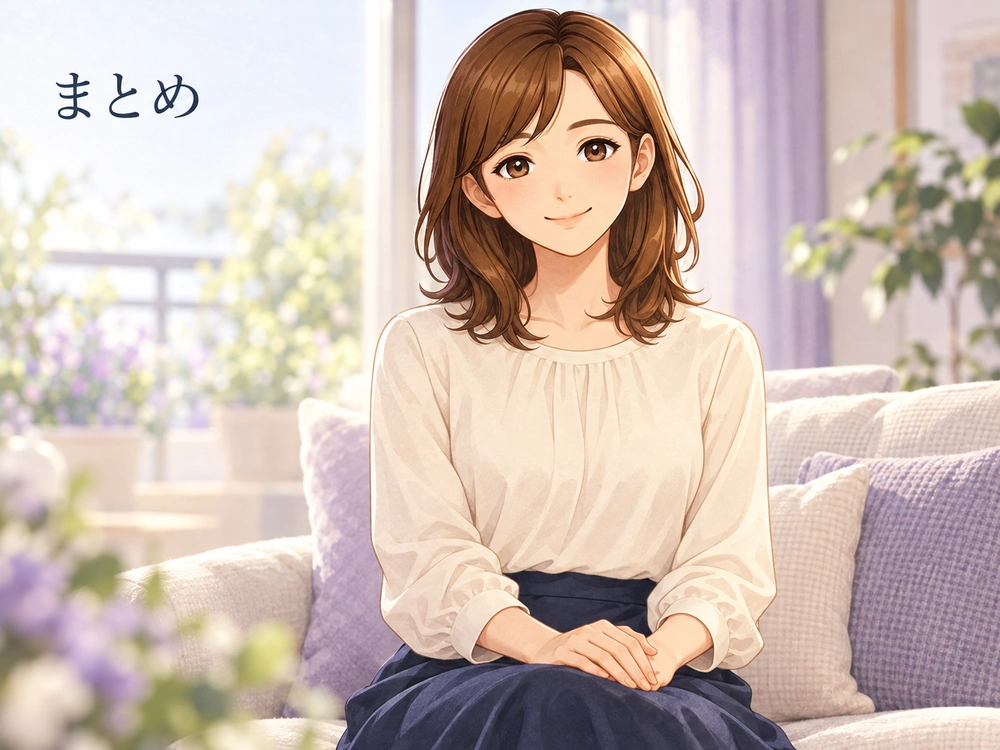 今の暮らしとこれからの希望を大切にしたキャリア選びを、穏やかに伝える早川かなえのまとめ画像。