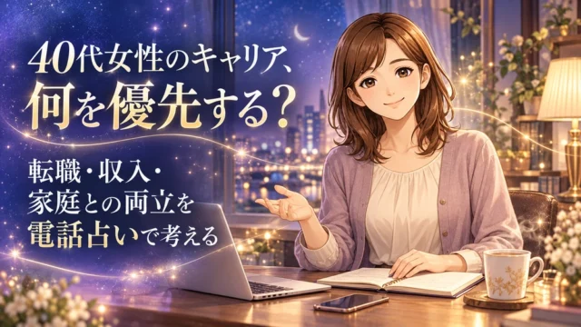 40代女性のキャリア、何を優先する？転職・収入・家庭との両立を電話占いで考える